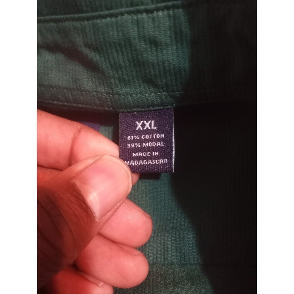 New ROUNDTREE & YORKE Long Sleeve Shirt Modal Cotton Green size 2XL - Picture 9 of 12